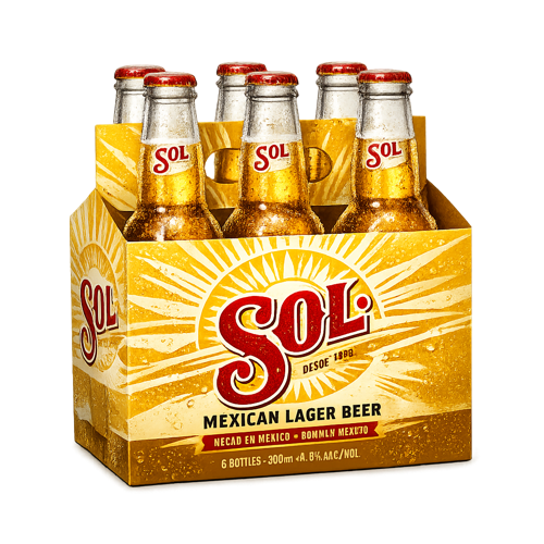 CERV SOL LAGER BOT 330 CC SIX PACK