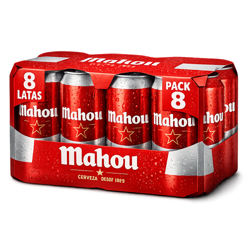 PACK 8 LATAS CERVEZA MAHOU