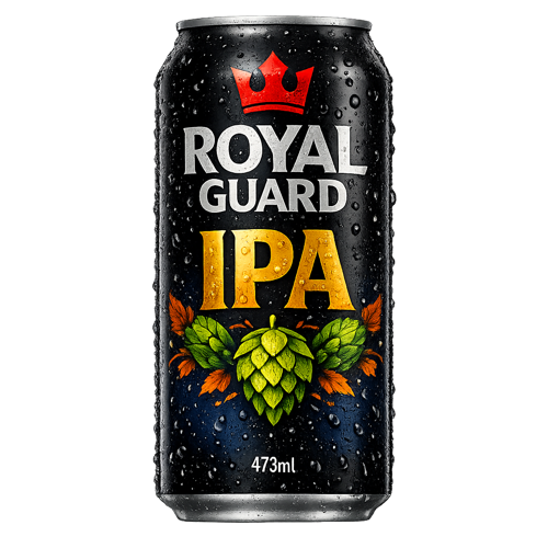CERVEZA ROYAL GUARD IPA LATA 473 CC