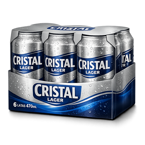 PYF Cerveza Cristal Lata 470 ml (6 unidades) - PYF