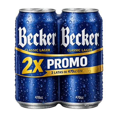 PROMO 2X BECKER LATA 470CC