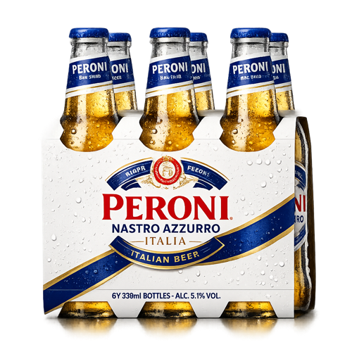 SIX PACK CERVEZA PERONI BOT 330CC