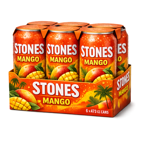 CERVEZA STONES MANGO SIX PACK LATA 473CC