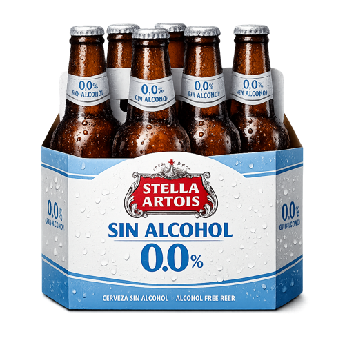 CERVEZA STELLA SIN ALCOHOL SIX PACK 330CC