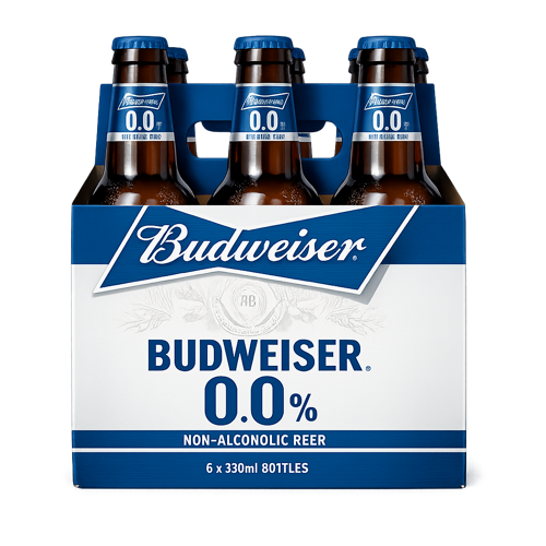 CERVEZA BUDWEISER SIN ALCOHOL SIX PACK 330CC