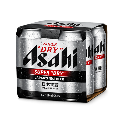 CERVEZA ASAHI SUPER DRY FOUR PACK 330ML
