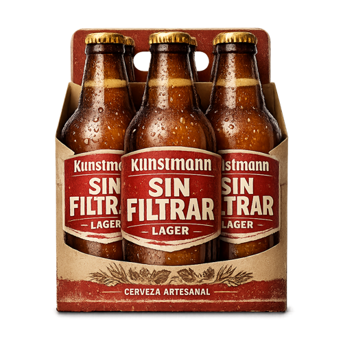 CERVEZA KUNSTAMAN SIN FILTRAR LAGER X4