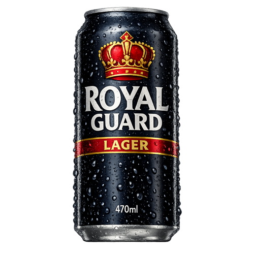 CERVEZA ROYAL GUARD LATA 470 CC